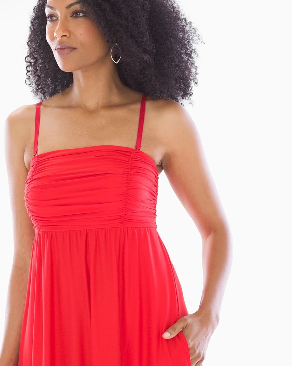 Bandeau Bra Maxi Dress Poppy Red