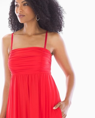 Bandeau Bra Maxi Dress Poppy Red