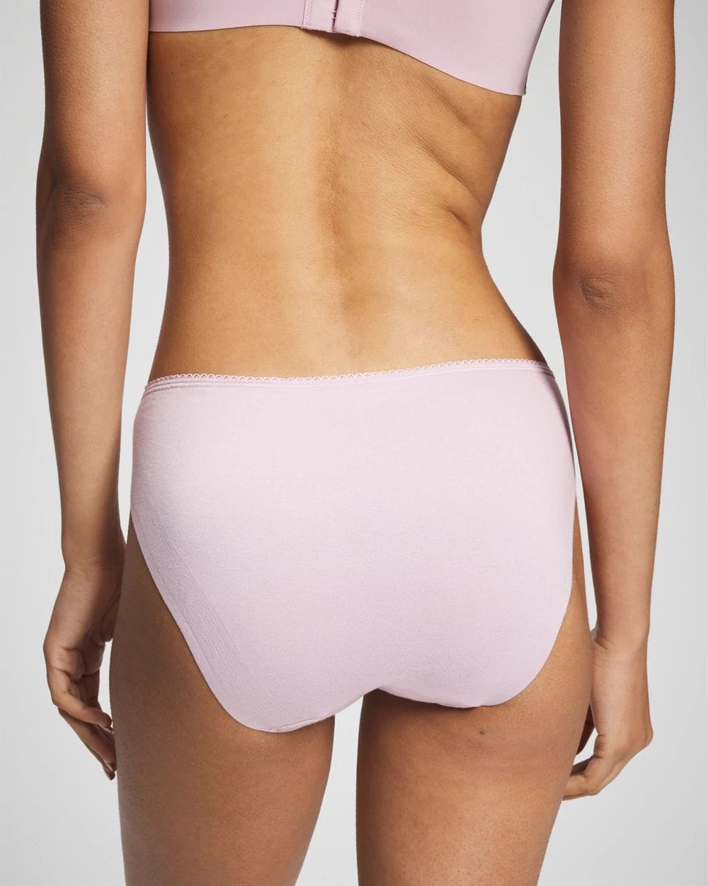 Vanishing Edge Cotton Blend Bikini Panty with Lace