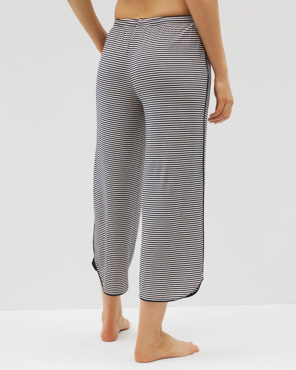 Cool Nights Piped Crop Pajama Pants