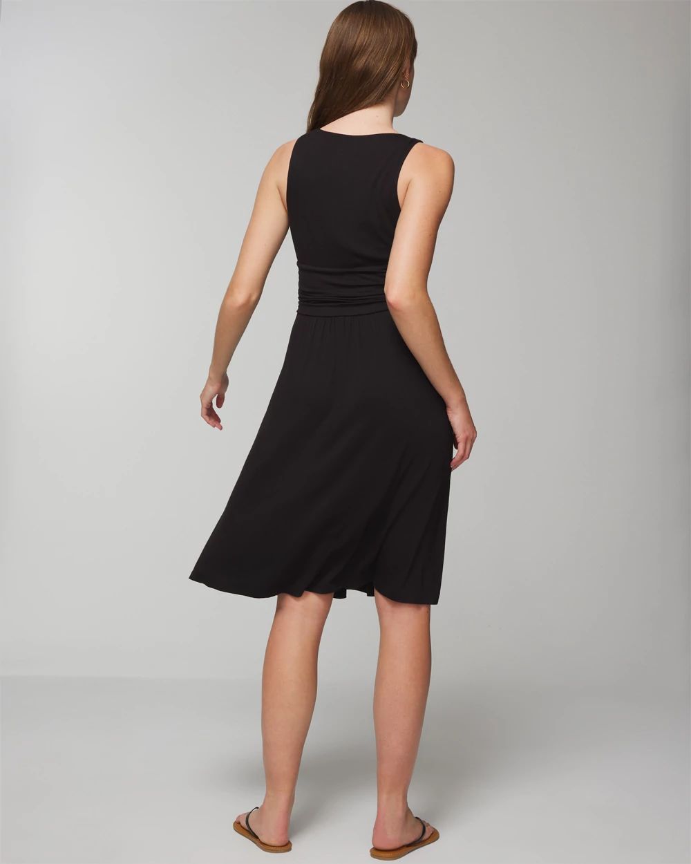 Soft Jersey Draped Empire Short Bra Dress