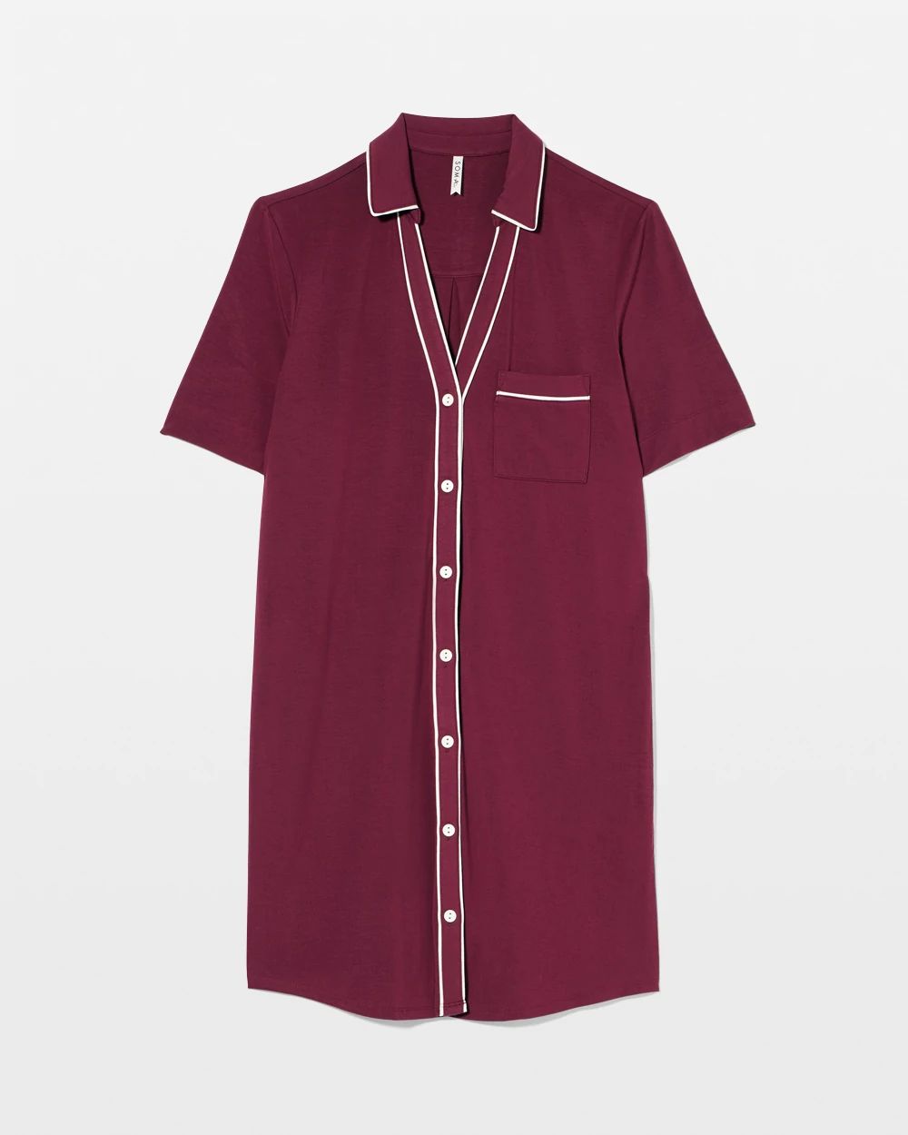 Button-Front Sleepshirt click to view larger image.