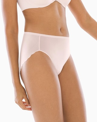 Microfiber Scallop High Leg Brief