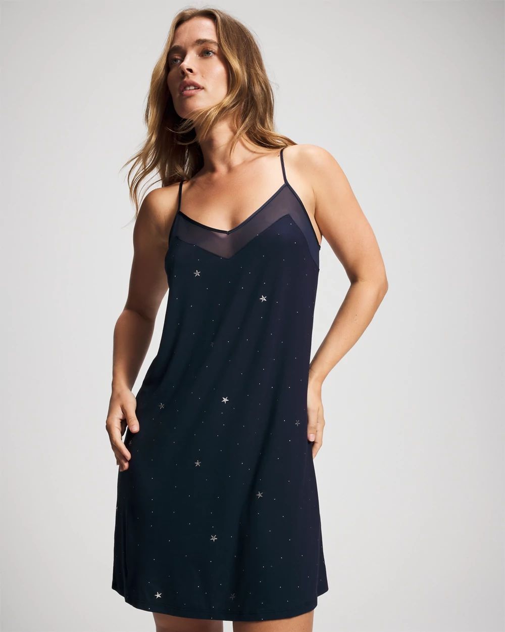 Cool Nights Mesh Trim Chemise