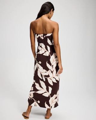 Bandeau Smocked Waist Maxi Dress click to view larger image.