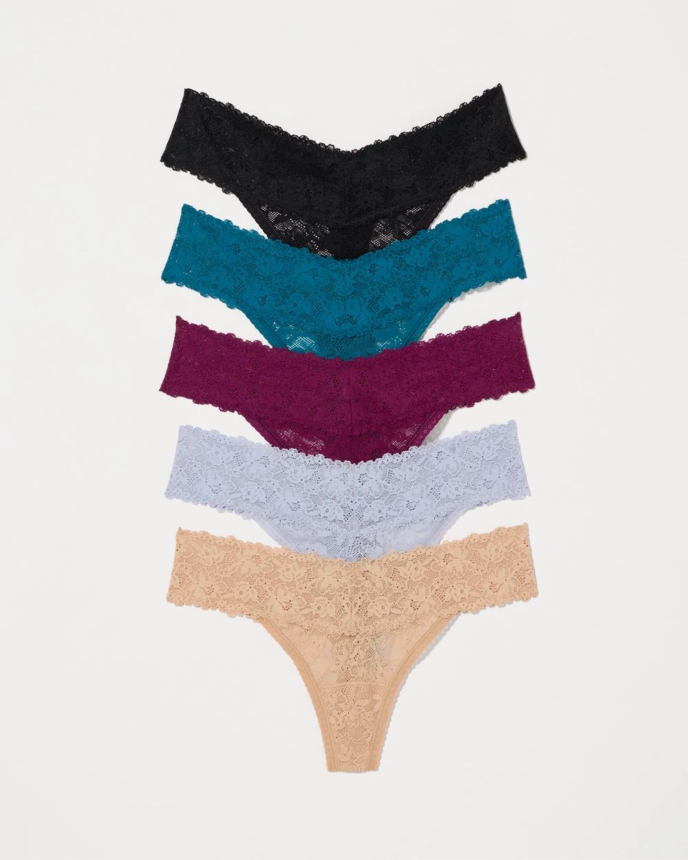 Perfect Lace Thong Panty 5-Pack