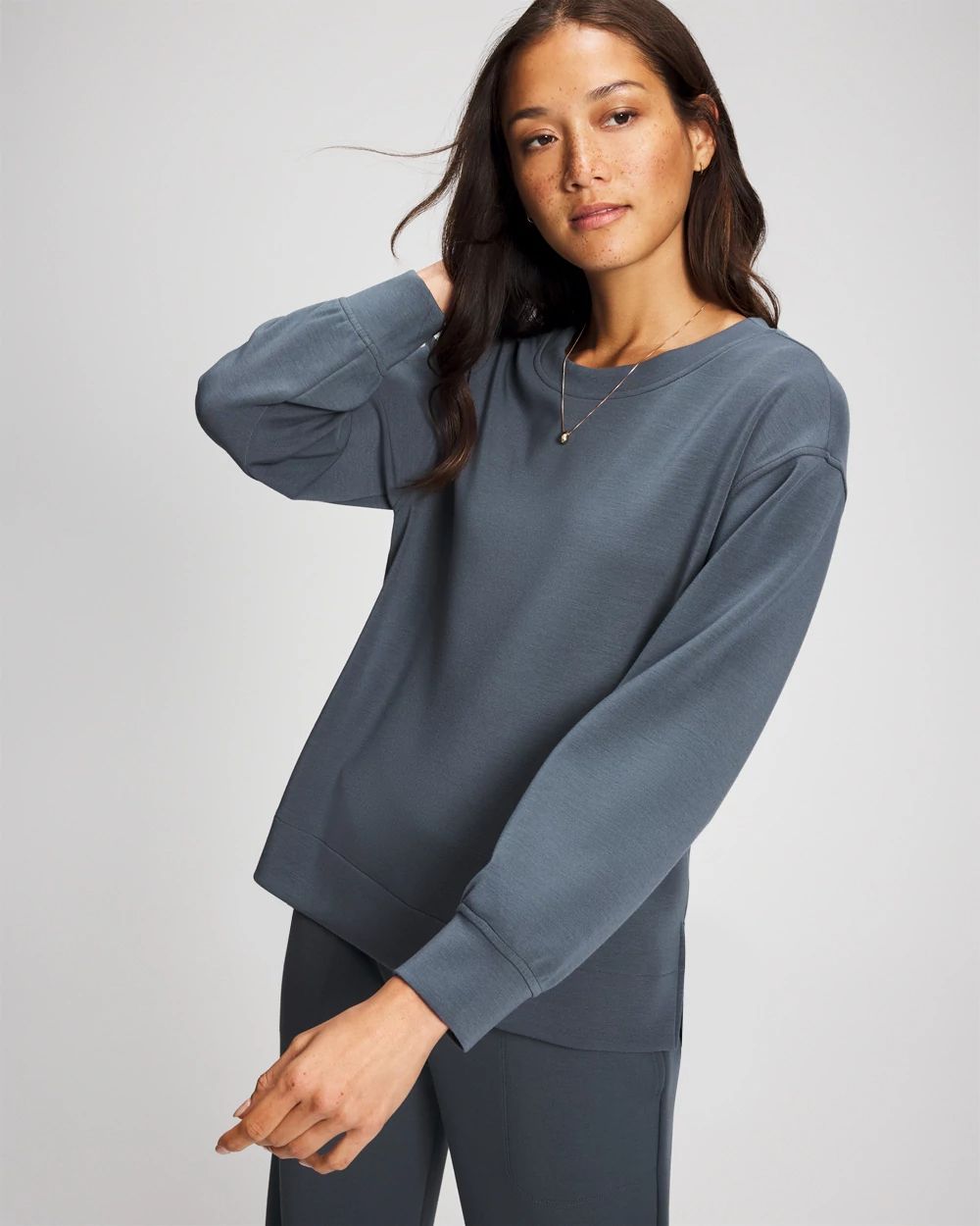 Modern Modal Crewneck Sweatshirt click to view larger image.