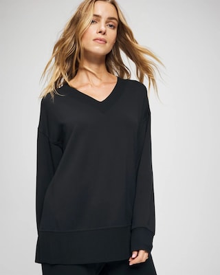 Ultrasoft Fleece V-Neck Sweatshirt