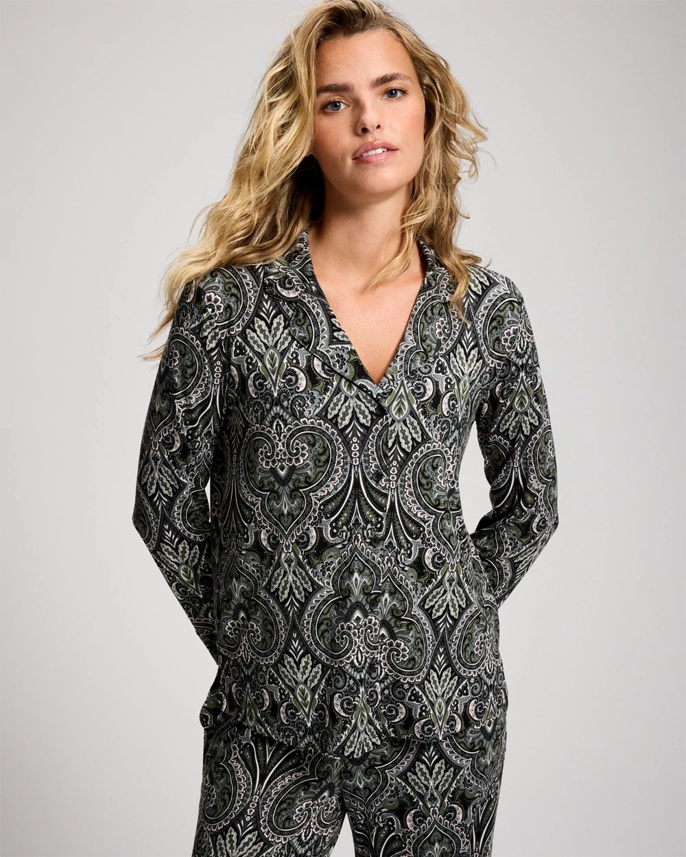Cool Nights Long Sleeve Notch Collar