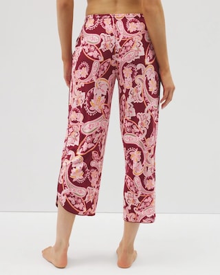 Piped Crop Pajama Pants click to view larger image.