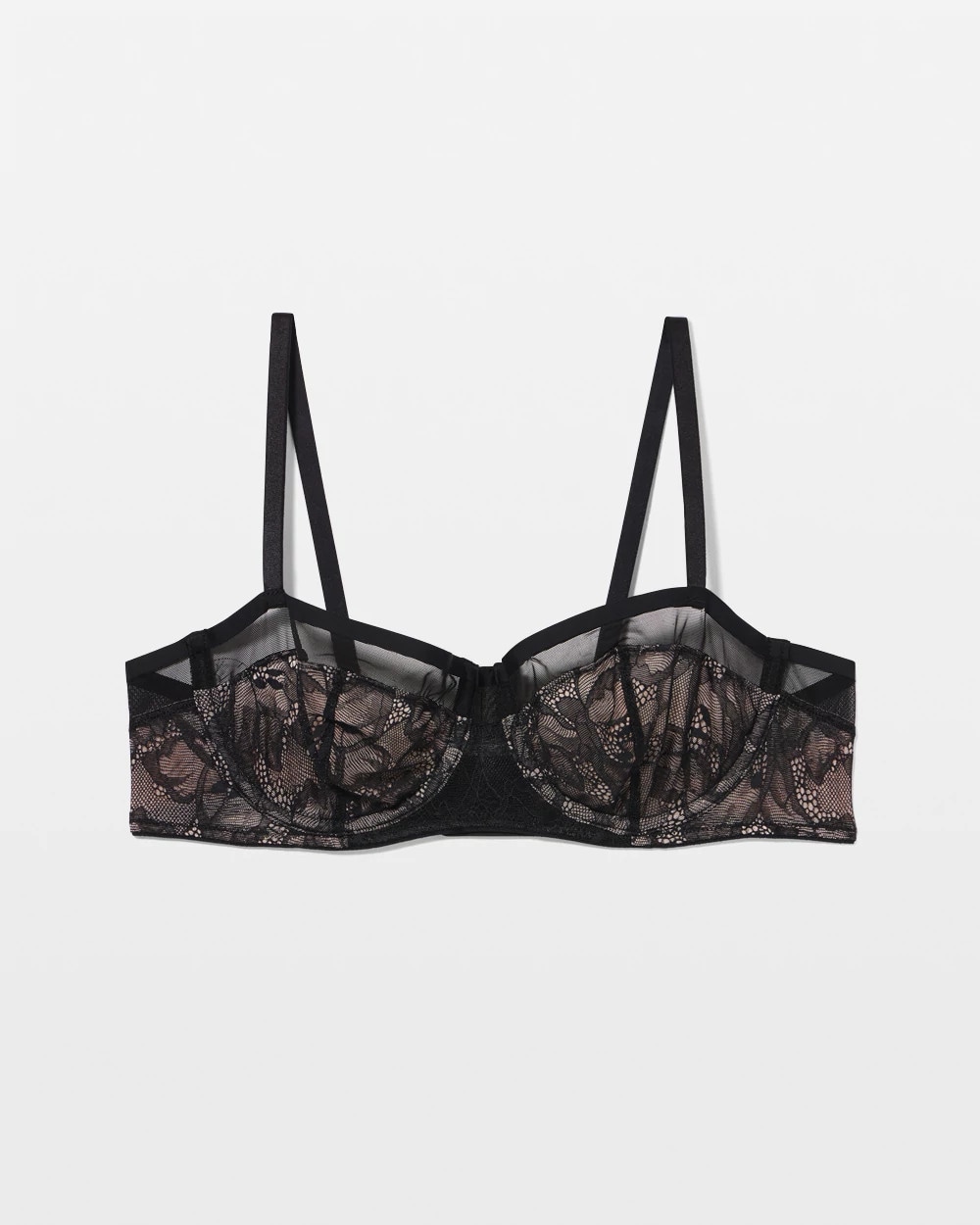 Sheer Lace Unlined Balconette Bra