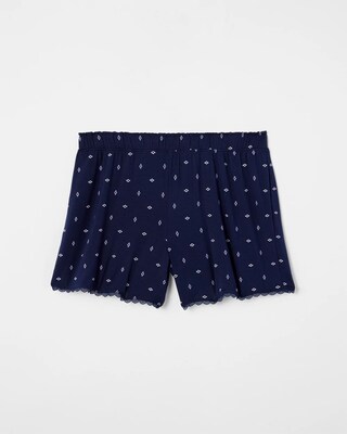 Lace-Trim Pajama Shorts