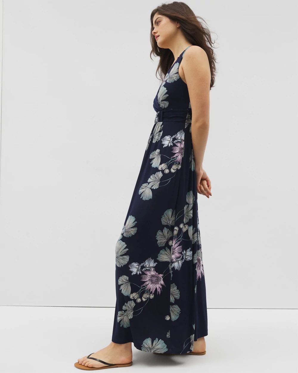 Soft Jersey Isla Cross Back Maxi Bra Dress