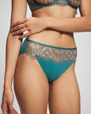 Tattoo Lace Embroidered High Leg Panty