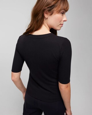 Ribbed Crewneck Bra Tee