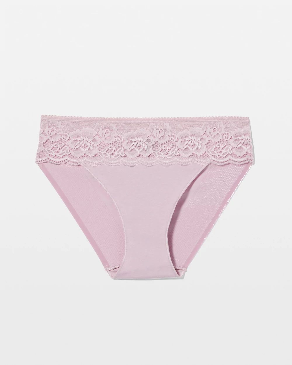Vanishing Edge Cotton Blend Hipster Panty with Lace
