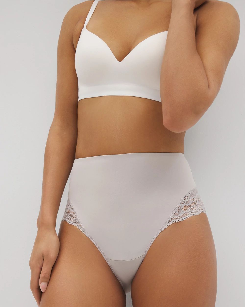 High-Waist Brief Panty with Lace
