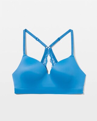 Luxe Wireless Bra with Lace Back click to view larger image.