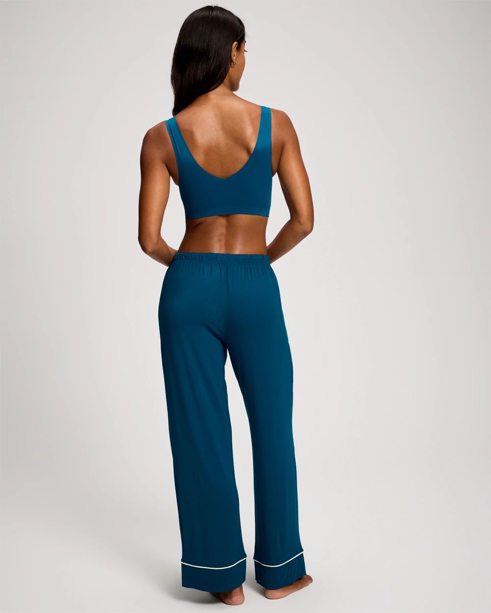Solid Piped Pajama Pant click to view larger image.