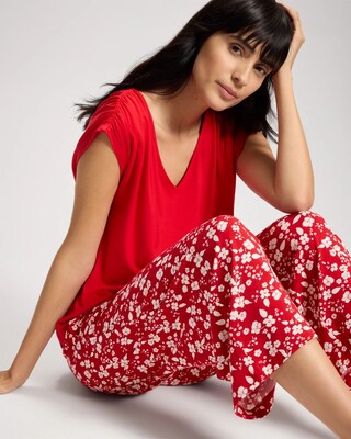 Cropped Pajama Pants click to view larger image.
