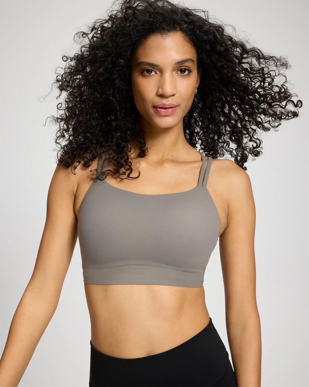 Soma Yoga Sports Bra In Gray Size Xs |  Women's Bras In Gray Abyss