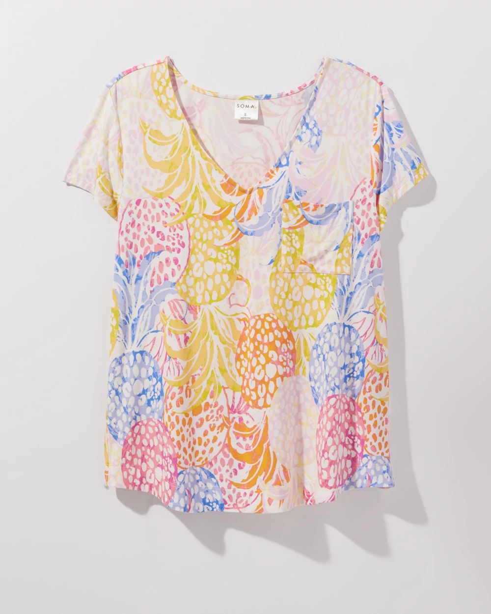 Short Sleeve Pajama Tee with Pocket