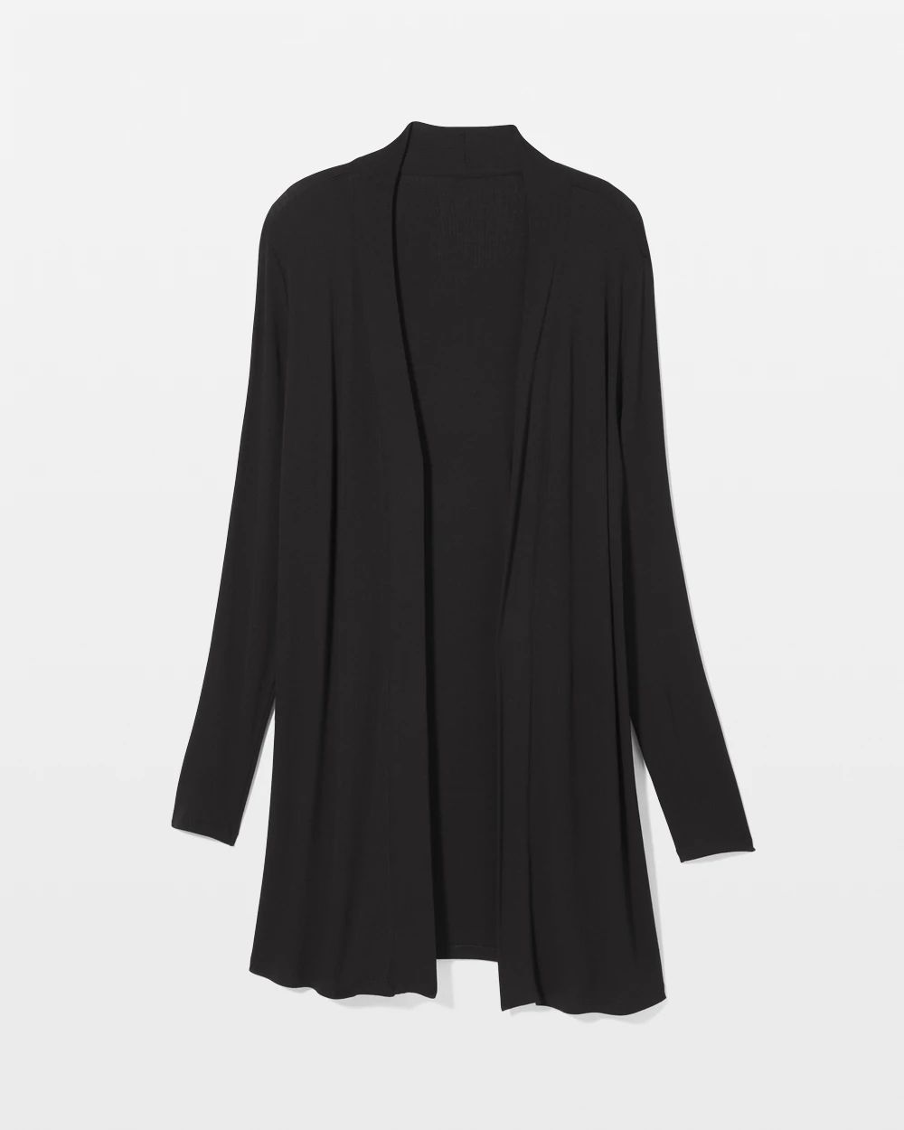 Lightweight Rib Knit Long Sleeve Wrap
