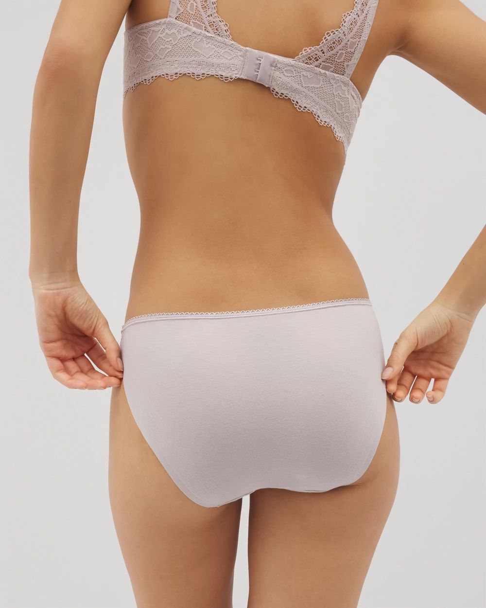 Vanishing Edge Cotton with Lace Bikini Panty