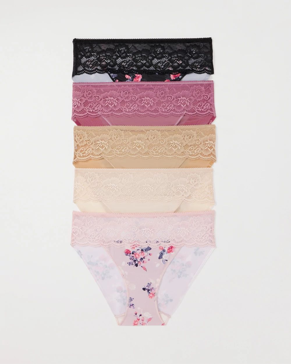 Edge Hipster Panty with Lace 5 Pack