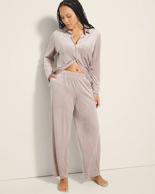 bed Wide-Leg Pajama Pants