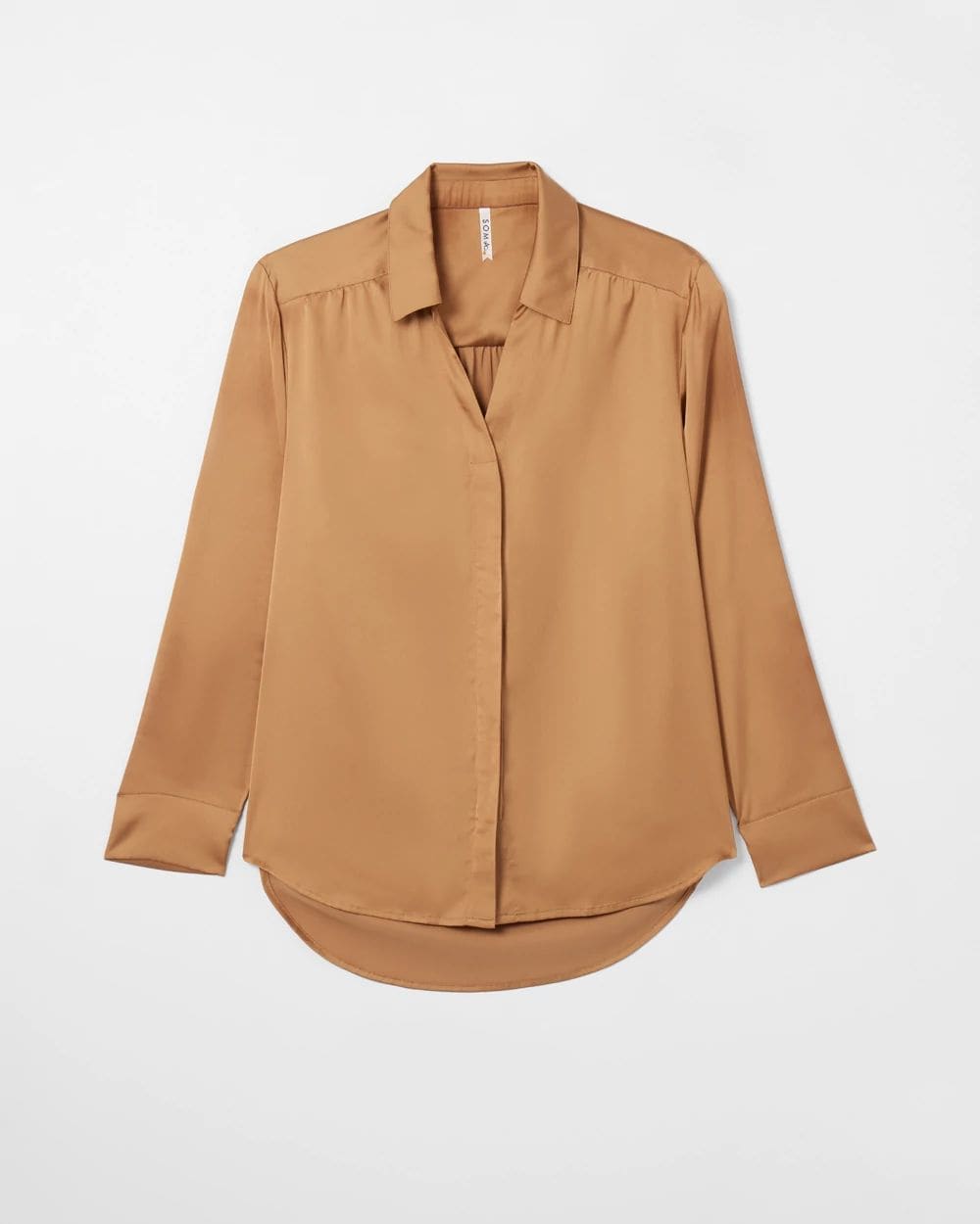 Long-Sleeve Collar Pajama Top click to view larger image.