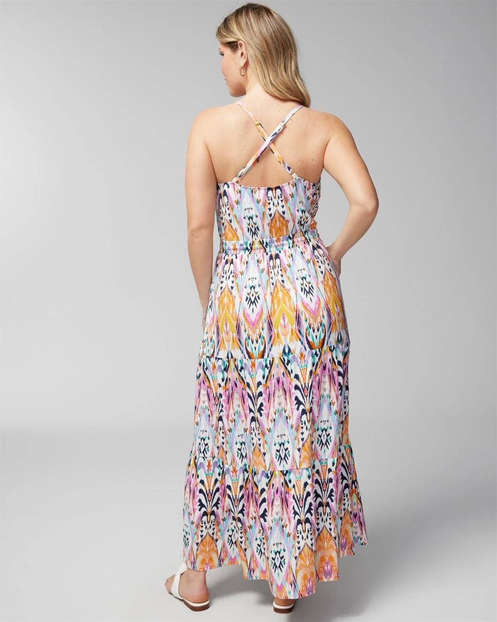 Soft Jersey Halter Maxi Bra Dress