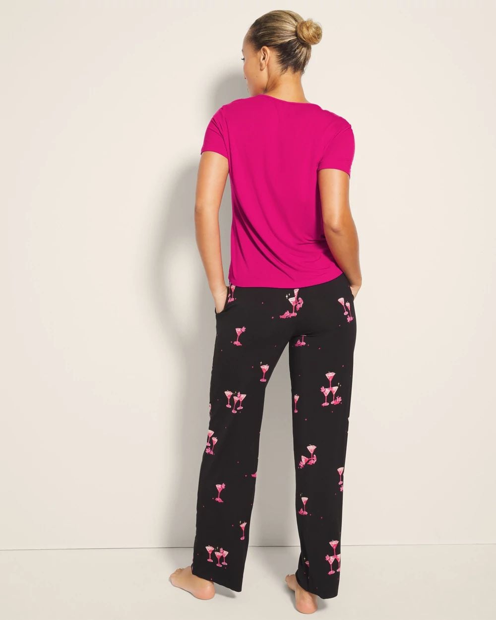 Cool Nights Packaged Short-Sleeve Pant Pajama Set