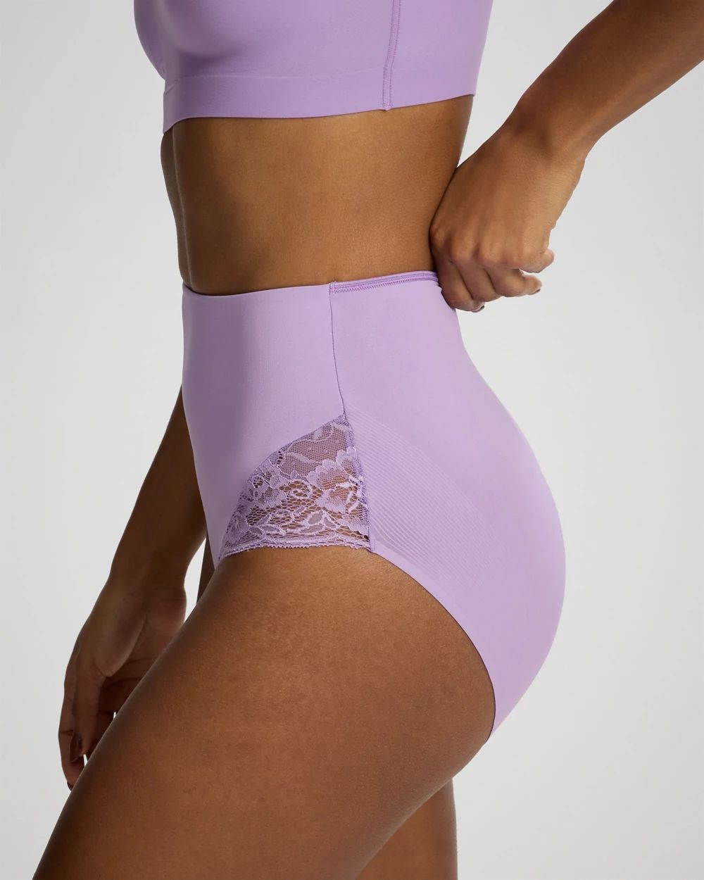 Vanishing Tummy High-Waist Brief Panty with Lace