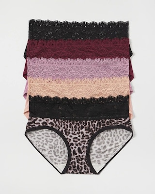Hipster Panty with Super Soft Enchanting Lace 5 pack
