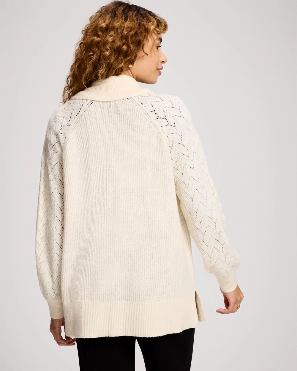 Pointelle Long Sleeve Wrap click to view larger image.