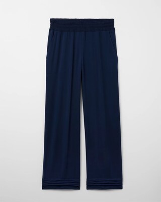 Pintuck Wide-Leg Pajama Pants