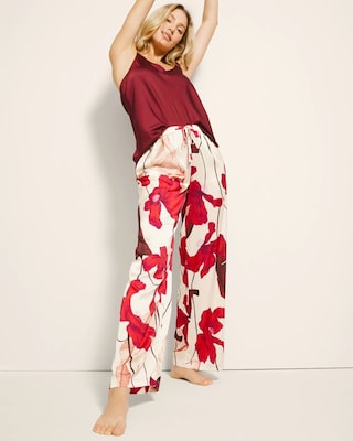 Wide-Leg Pajama Pants click to view larger image.