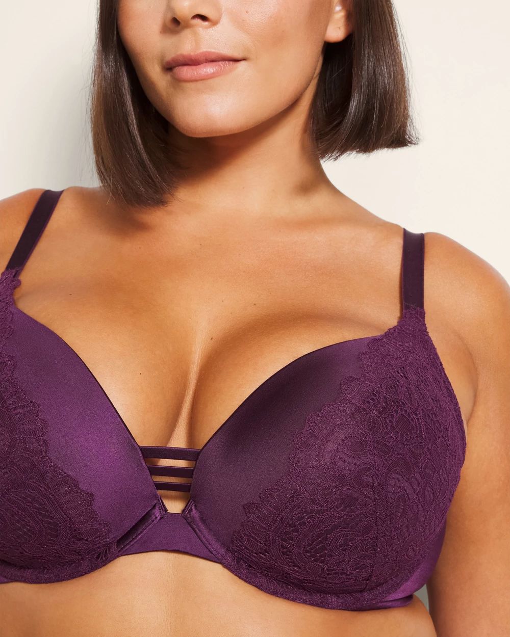 Stunning Push-up Plunge Bra with Lace