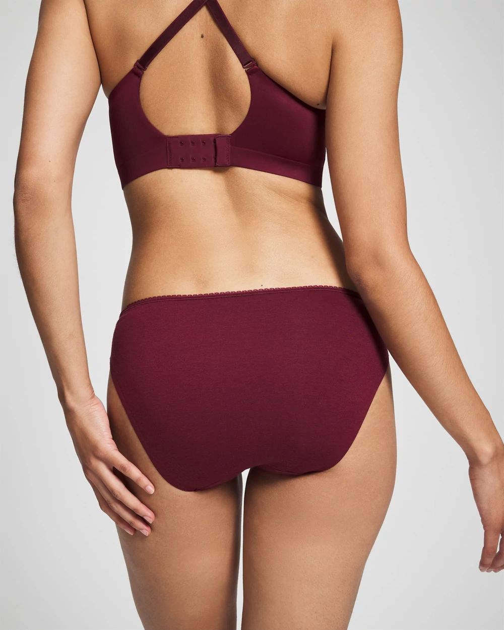 Vanishing Edge Cotton Blend Bikini Panty with Lace