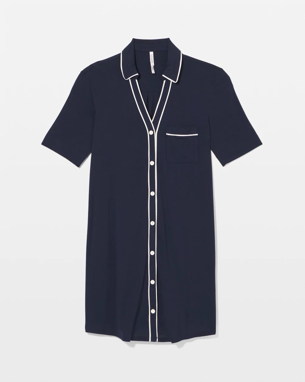 Cool Nights Button-Front Sleepshirt