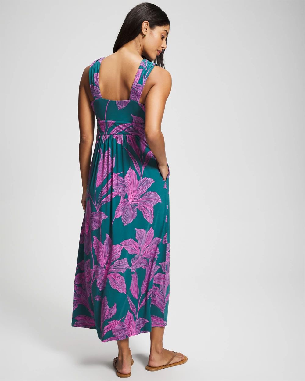 Shirred Bodice Maxi Bra Dress click to view larger image.