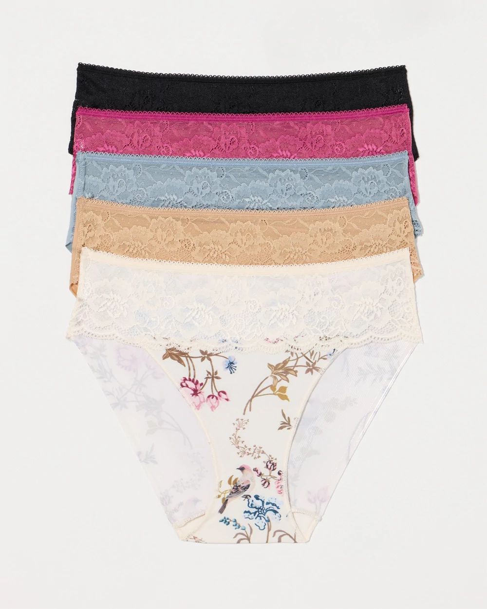 Edge Hipster Panty with Lace 5 Pack