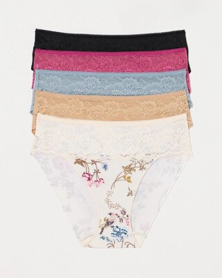 Edge Hipster Panty with Lace 5 Pack