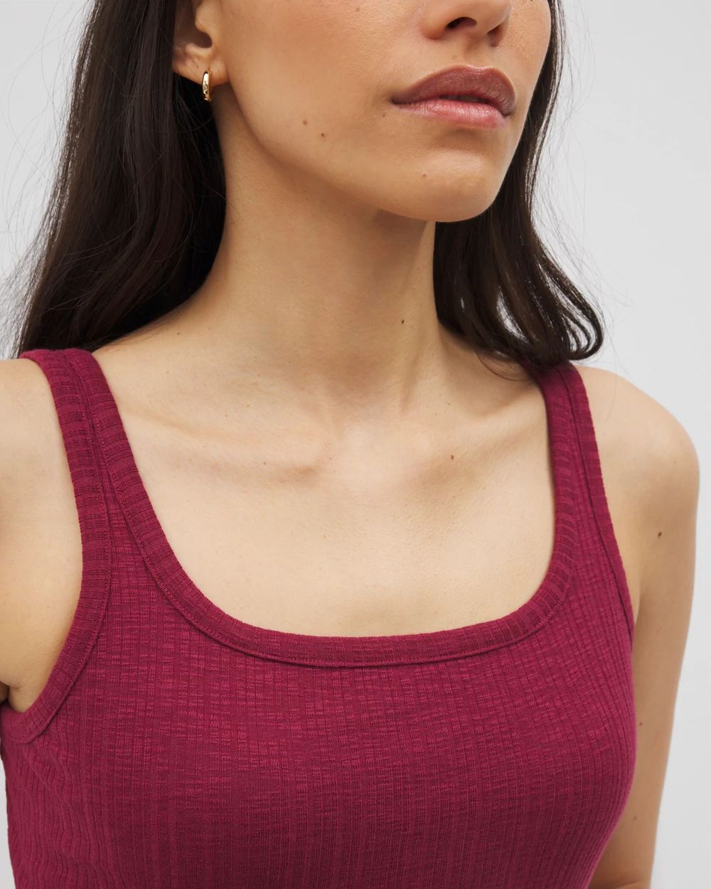 Rib Square Neck Lounge Dress