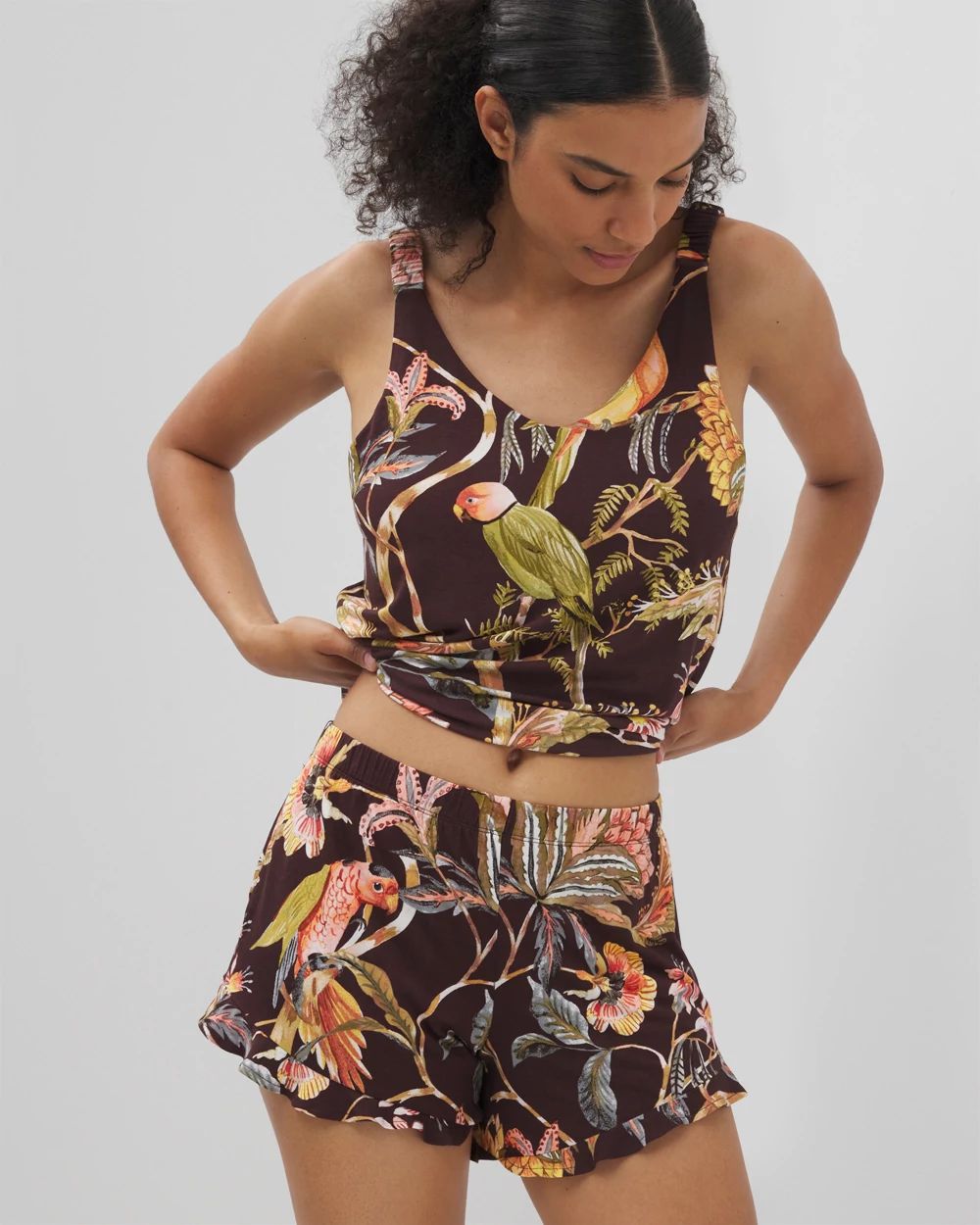 Ruffle Pajama Shorts