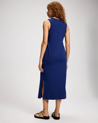 Cotton Sleeveless Midi Dress click to view larger image.