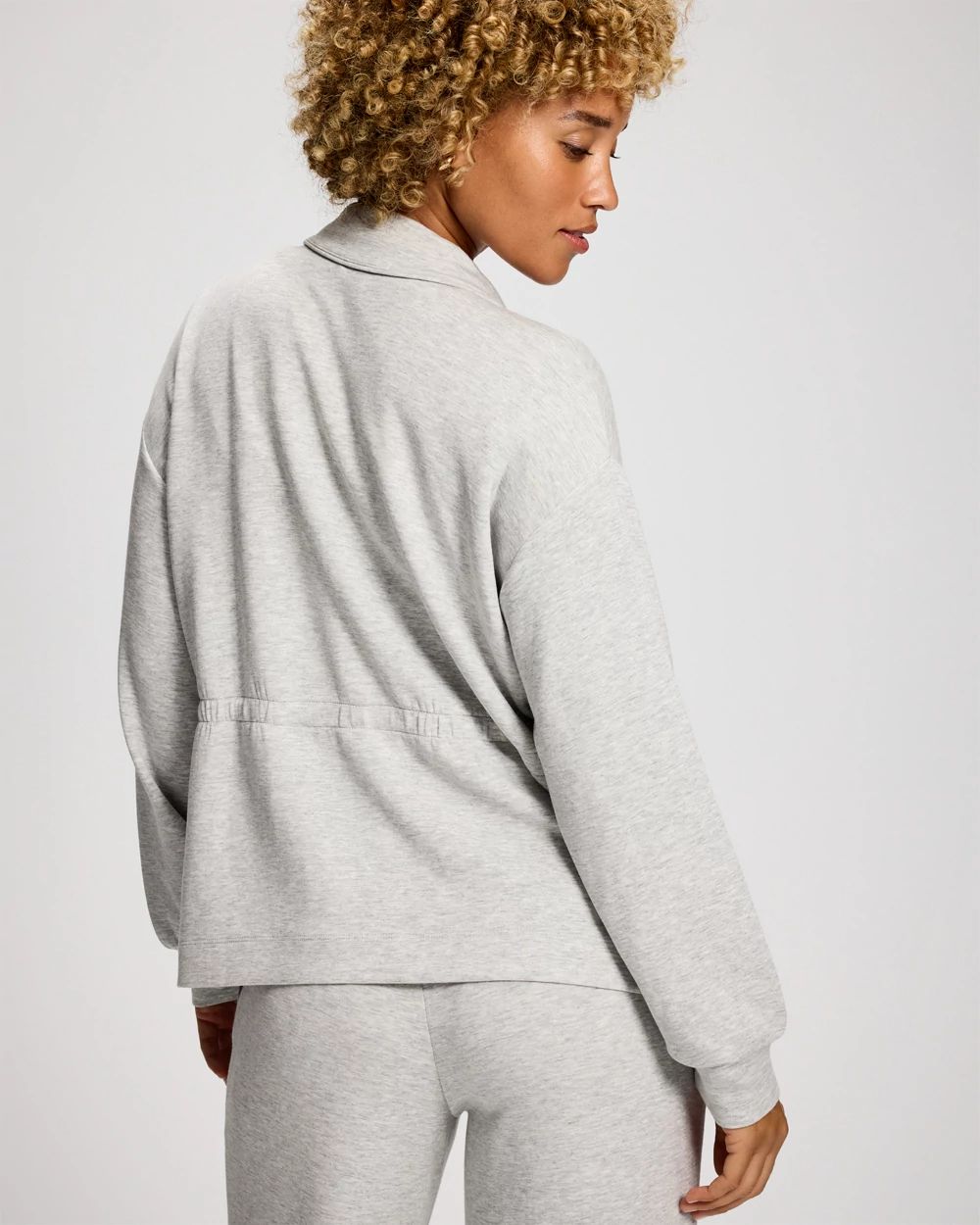 Modern Modal Funnel Neck Cinch Jacket click to view larger image.