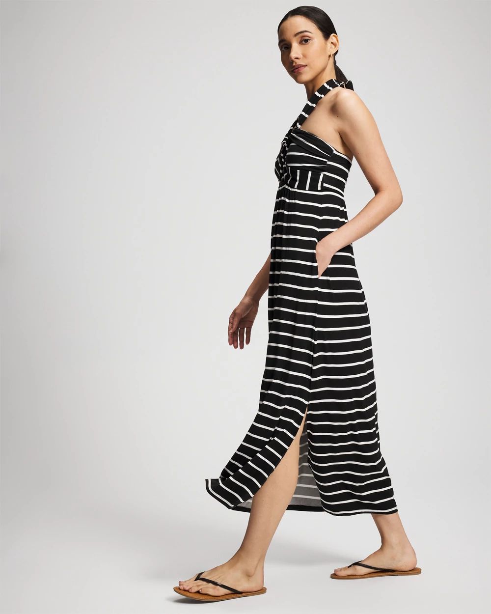 Twist-Front Halter Maxi Bra Dress click to view larger image.