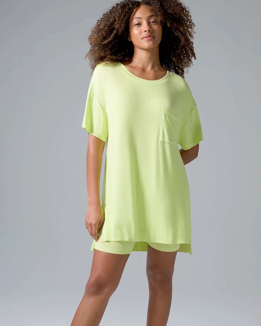 Ribbed Bike Short Pajama Set